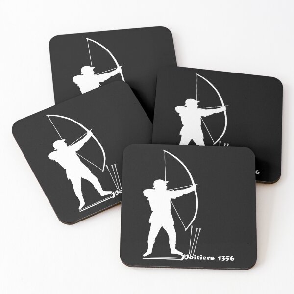 Item preview, Poitiers 1356 Archer in White designed and sold by PrintStopStudio.