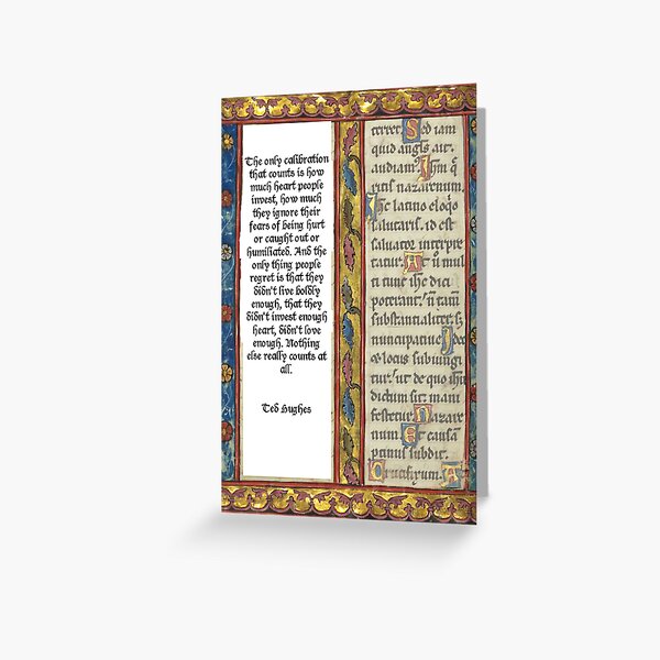 From Ted Hughes Greeting Card