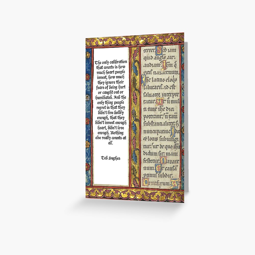 From Ted Hughes Greeting Card