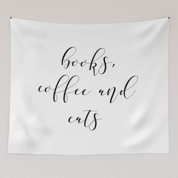Item preview, Books coffee and cat. only designed and sold by bumperapparels.