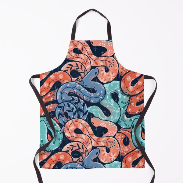 Item preview, Floral snakes pattern. Bright color reptiles illustration. designed and sold by kostolom3000.