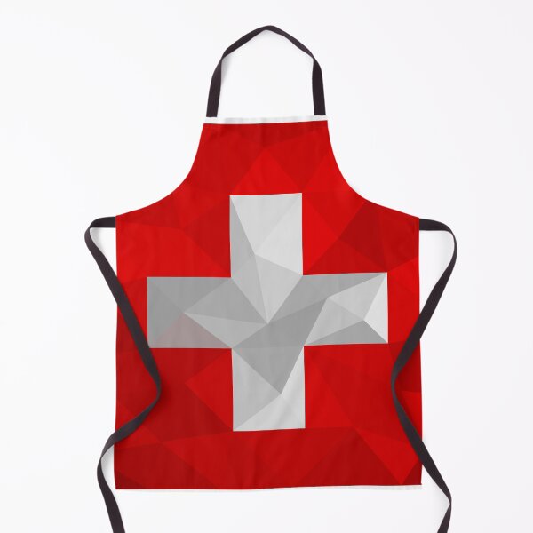 Artikelvorschau, Low Poly Schweiz Flagge - Geometrisches Schweizer Kreuz Design entworfen und verkauft von OrangePoly.
