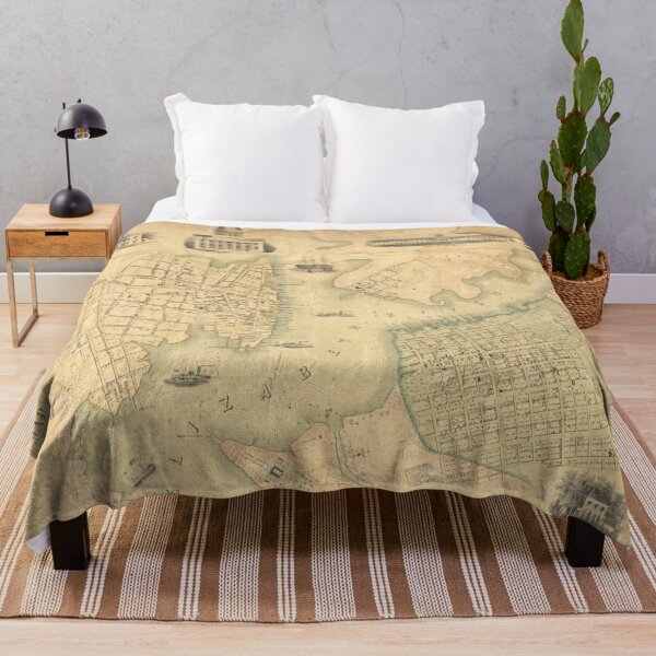 Item preview, Vintage Map of Portsmouth & Norfolk VA (1851) designed and sold by BravuraMedia.