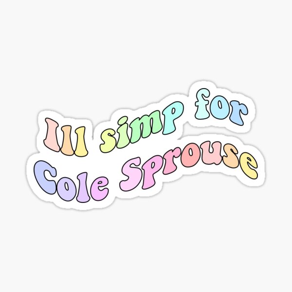 Ill simp para cole sprouse Pegatina