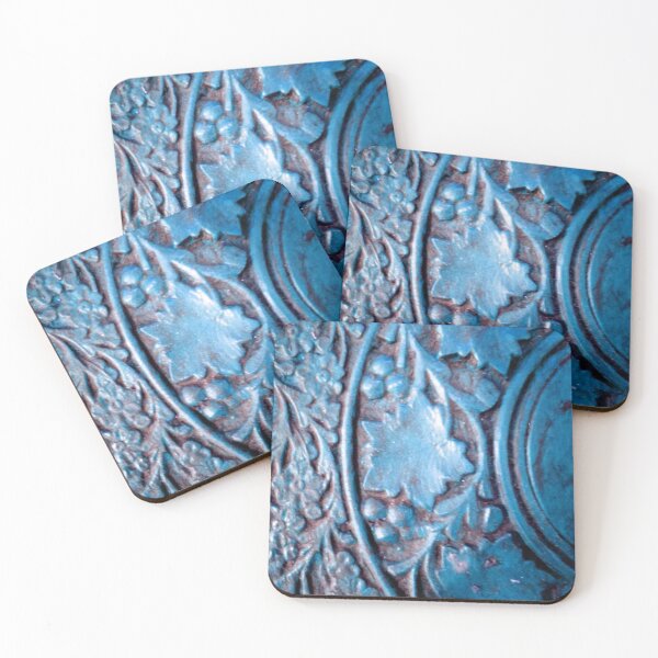 Item preview, Blue painted carved wooden mobile phone case designed and sold by Nickdavisinghe.