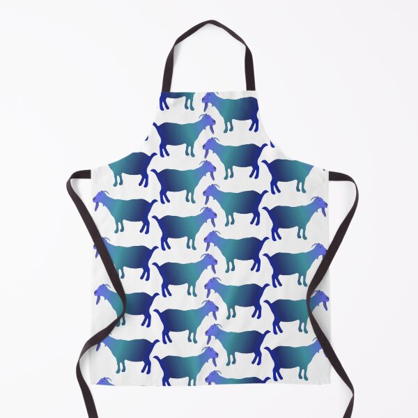 Item preview, Seamless Blue Goat Pattern (on white) designed and sold by Davey's Designs.