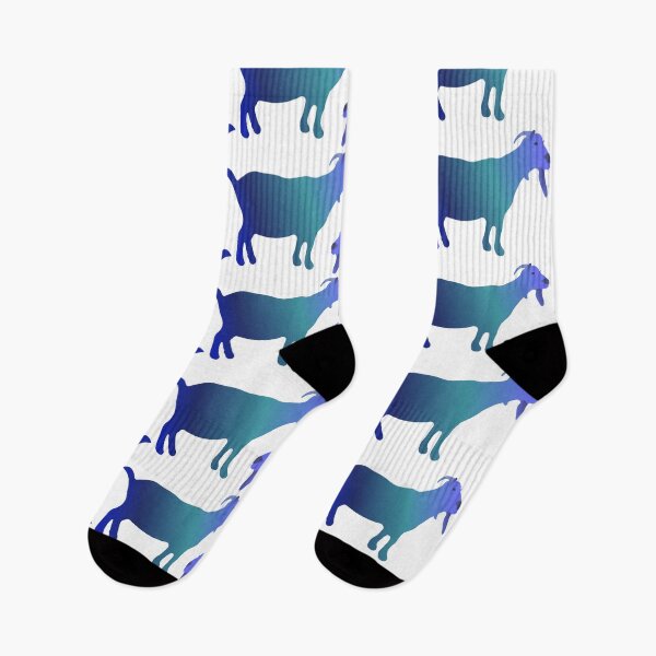 Item preview, Seamless Blue Goat Pattern (on white) designed and sold by Davey's Designs.