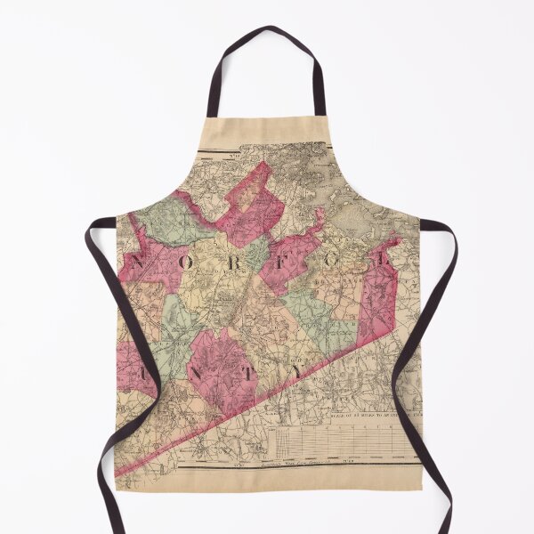 Item preview, Vintage Map of Norfolk County MA (1871) designed and sold by BravuraMedia.
