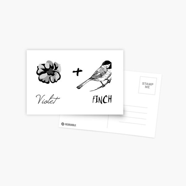 Violet and Finch #2 Postcard