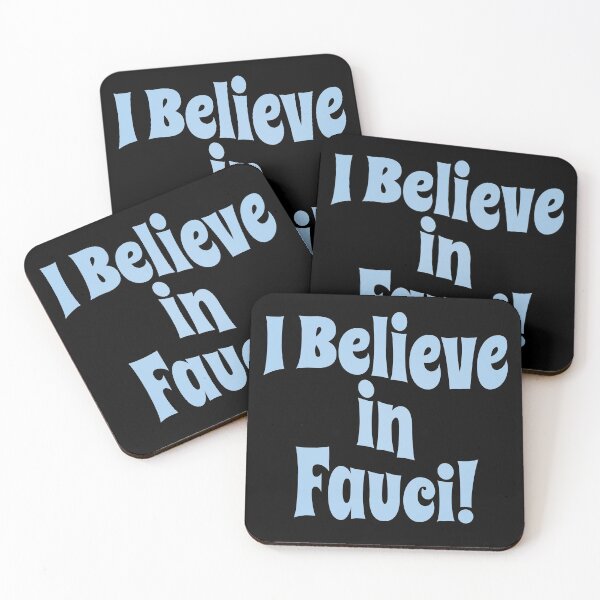 Item preview, I Believe In Fauci (Trending Inspirational and Motivational Political Quote • Vintage Classic 70's Look • Light Blue) designed and sold by SassyClassyMe.