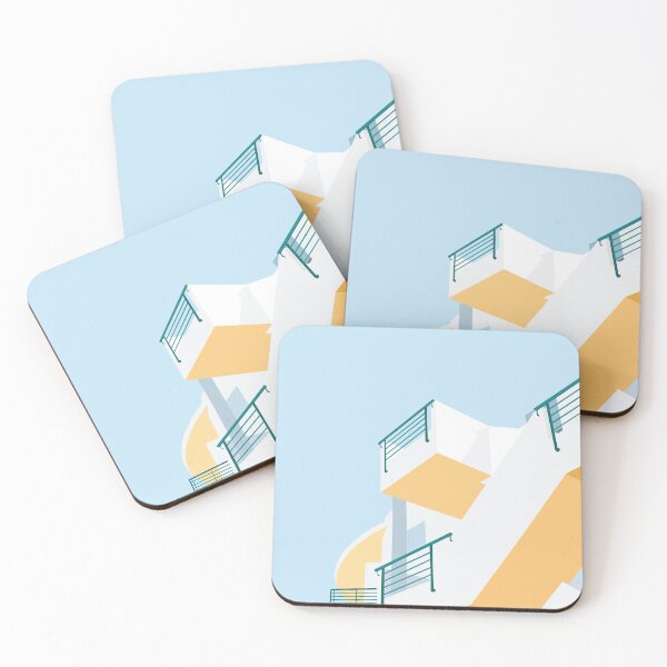 Item preview, Minimalist Architecture - Yellow Stairs designed and sold by whatsdoodling.