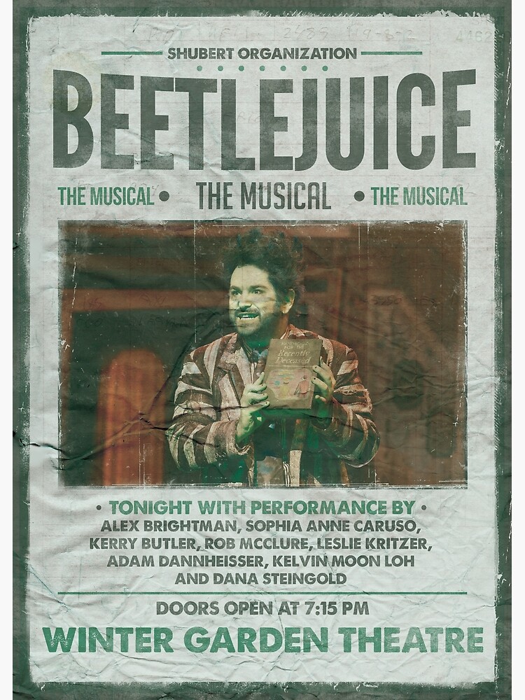 Discover Beetlejuice The Musical Vintage Poster Premium Matte Vertical Poster