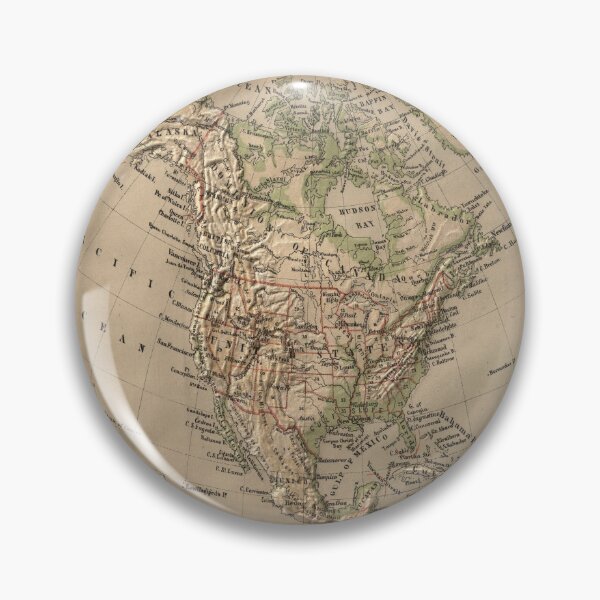 Item preview, Vintage Physical Map of North America (1880) designed and sold by BravuraMedia.