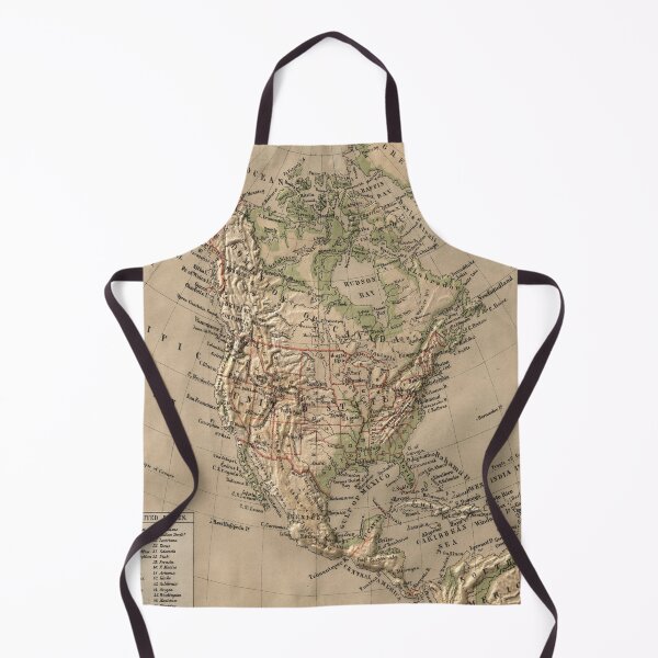 Item preview, Vintage Physical Map of North America (1880) designed and sold by BravuraMedia.