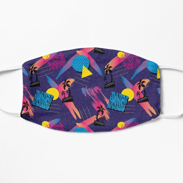 90s Miami Retro Pattern Flat Mask