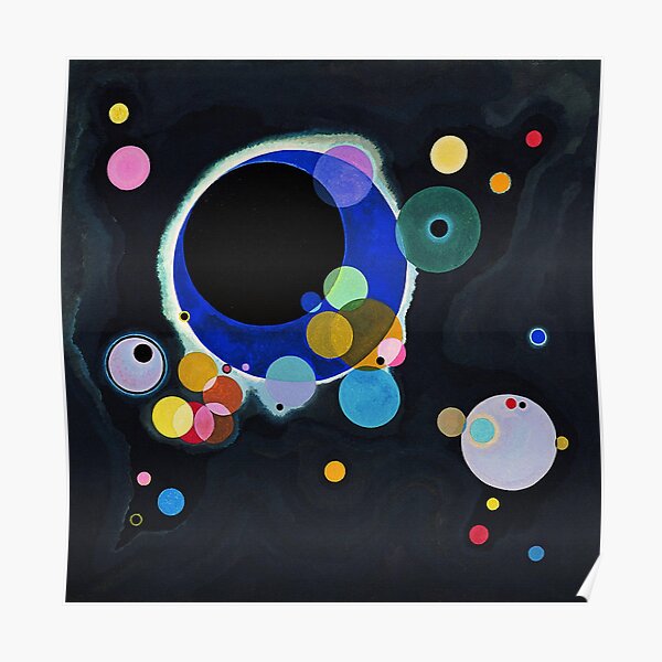 KANDINSKY. Several Circles. 1926. Poster