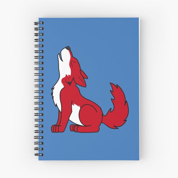 Item preview, Red Howling Wolf Pup designed and sold by Grifynne.