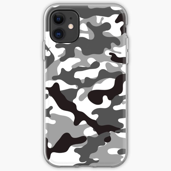 Graues Tarnmuster-Design iPhone Flexible Hülle