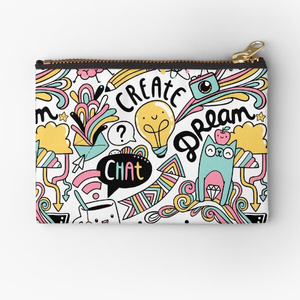 Item preview, Everyday. Internet and social media doodles. Cat, brain, coffee, pencil creative illustration designed and sold by kostolom3000.