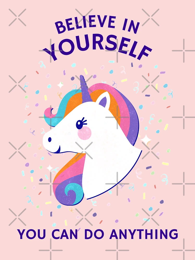 Cute Unicorn I Believe In Me T Shirt" Relaxed Fit T-Shirt For Sale By Bitsnbobs - Foto 3
