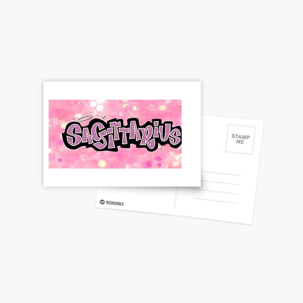 sagittarius bratz style - iconic pink glitter font logo cute y2k aesthetic  Mounted Print for Sale by sweetnsourbunny