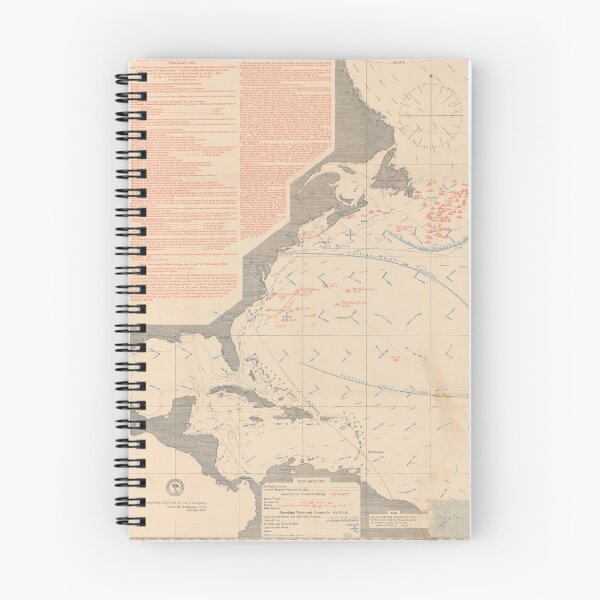 Item preview, Vintage North Atlantic Plane Pilot Map (1885) designed and sold by BravuraMedia.