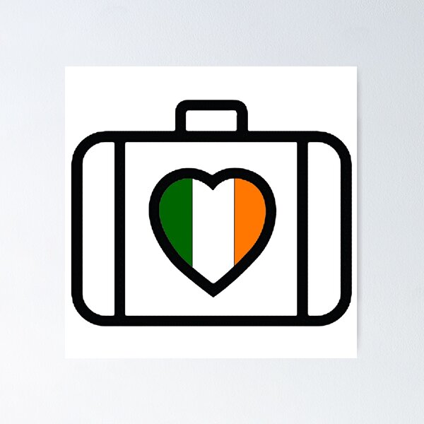 Item preview, U2 Inspired Large Tri Heart Suitcase designed and sold by suzieU2.