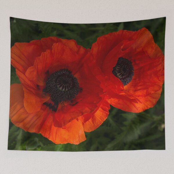 Item preview, Hot Red Poppy Duet - Horizontal  designed and sold by Georgia Mizuleva.