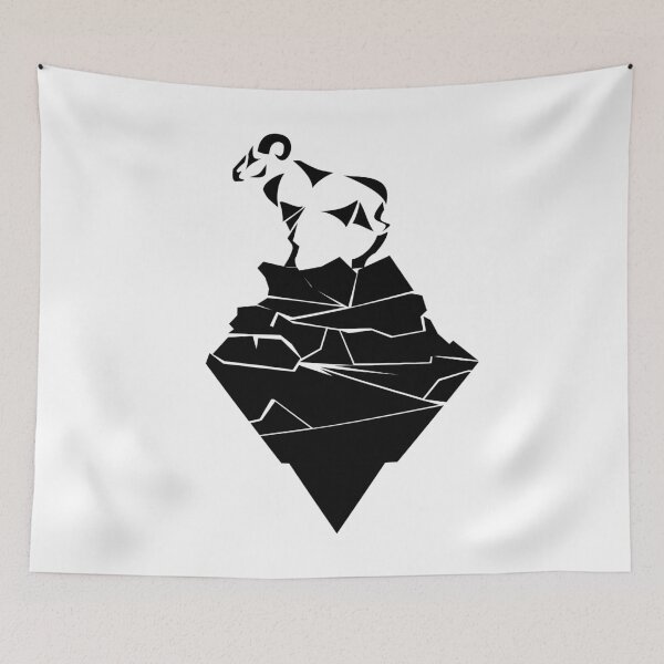 Item preview, Mountain sheep on the cliff abstraction designed and sold by Maks08.