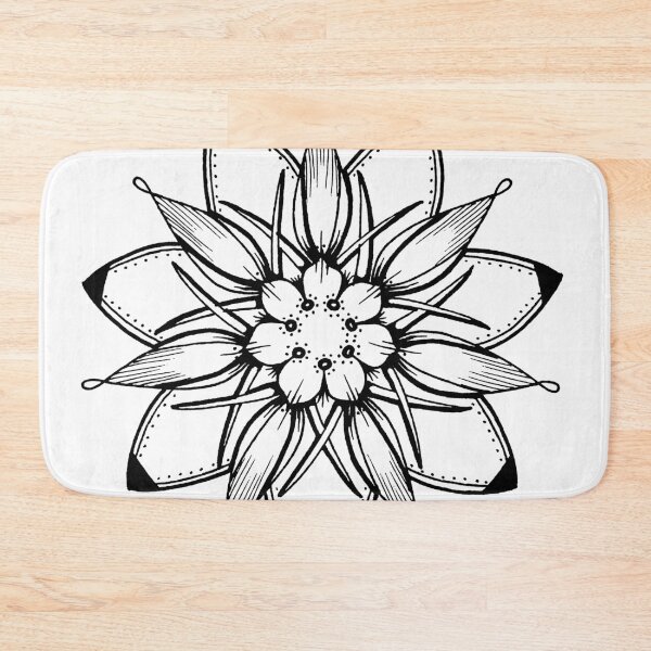 #200618 Mini Mandala Design Bath Mat