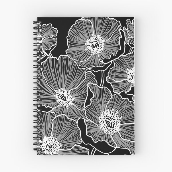 Item preview, Black and White Poppies designed and sold by ColorObsession.