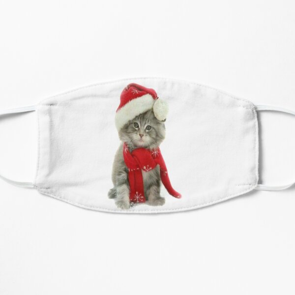 christmas 2020 holidays cat Flat Mask