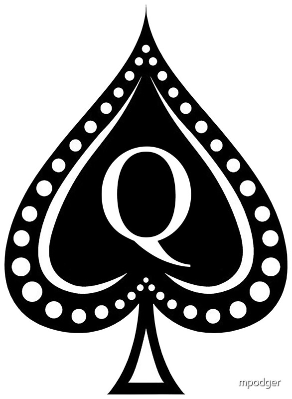 «Queen of Spades Designs Bk» de mpodger Redbubble