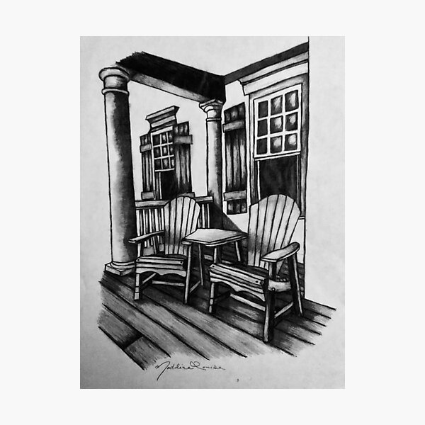 Sunny Front Porch Days Photographic Print