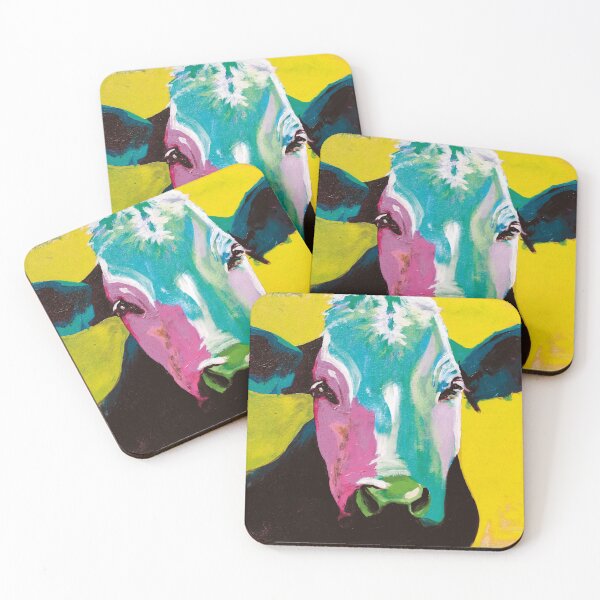 Item preview, Cow portrait ( yellow) designed and sold by Didier Chastan.