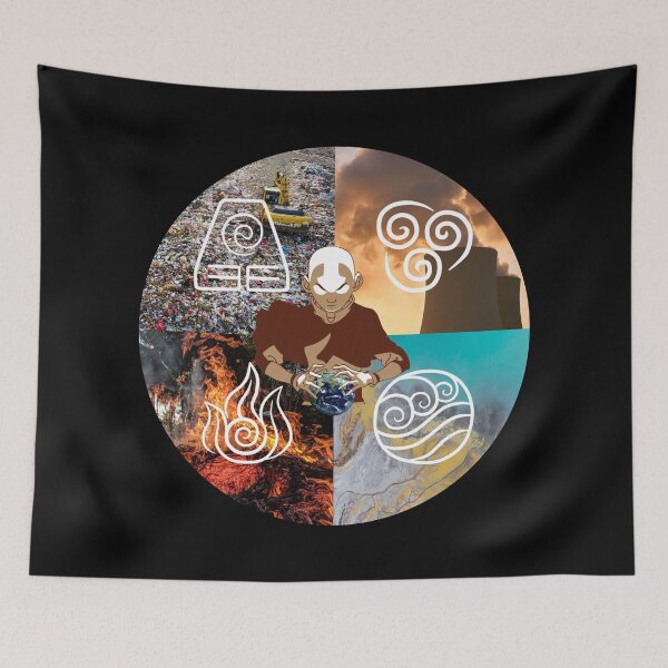 Item preview, Avatar Aang Save the Planet Earth from Water, Fire, Earth and Air Pollution designed and sold by jimresuelo.