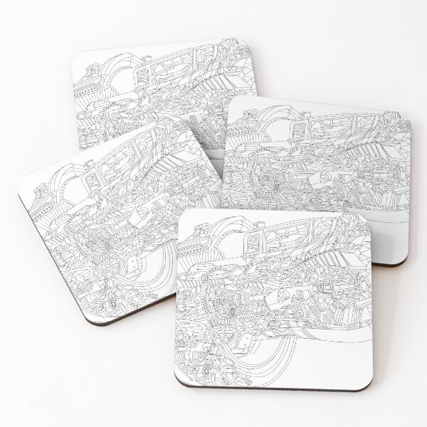 Item preview, Jet Engine line art designed and sold by cdecides.