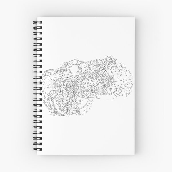 Item preview, Jet Engine line art designed and sold by cdecides.