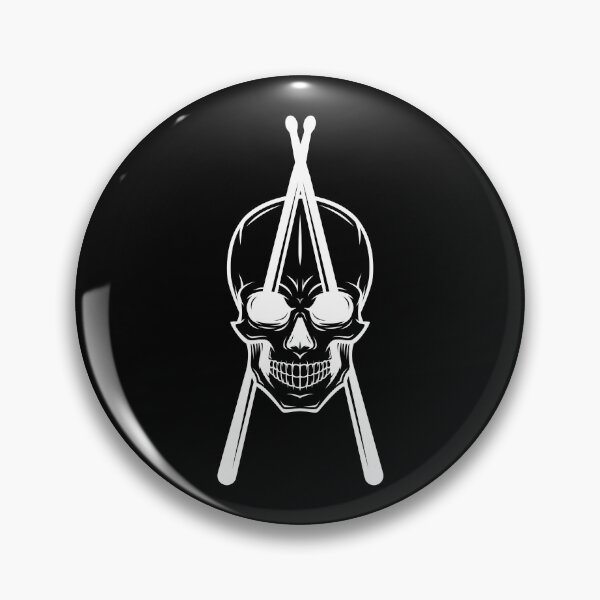Item preview, Skull With Drumsticks Cross For Drummers designed and sold by playloud.