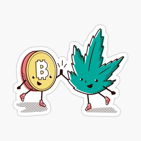 Canna bitcoin Sticker