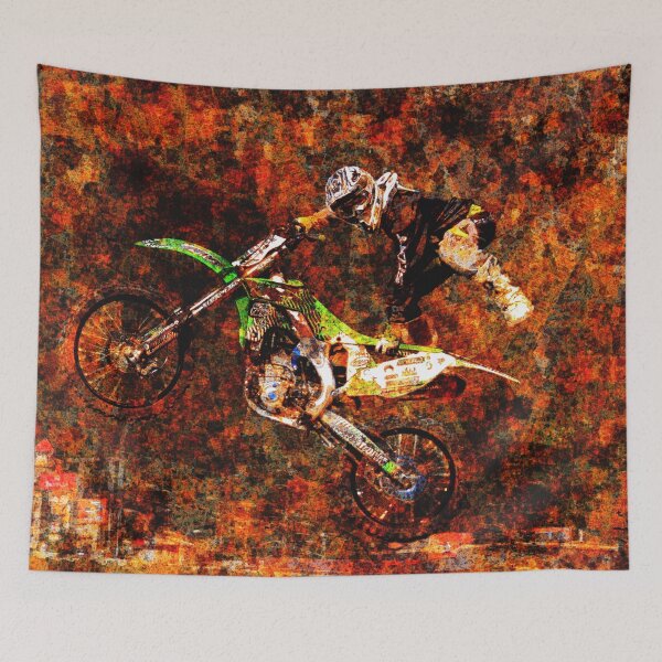 Item preview, Freestyle Motocross Rider on Fire designed and sold by NaturePrints.