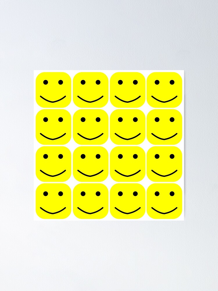 Roblox Faces Poster By Bigbadshop Redbubble - roblox face mask texture