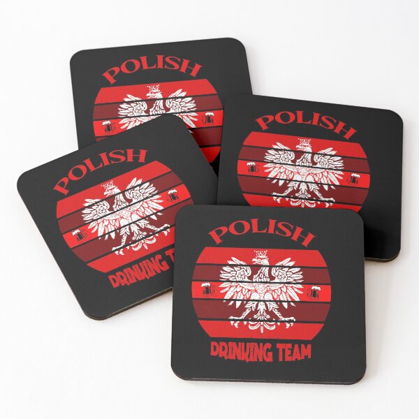 Polish Drinking Team Coasters (Set of 4)