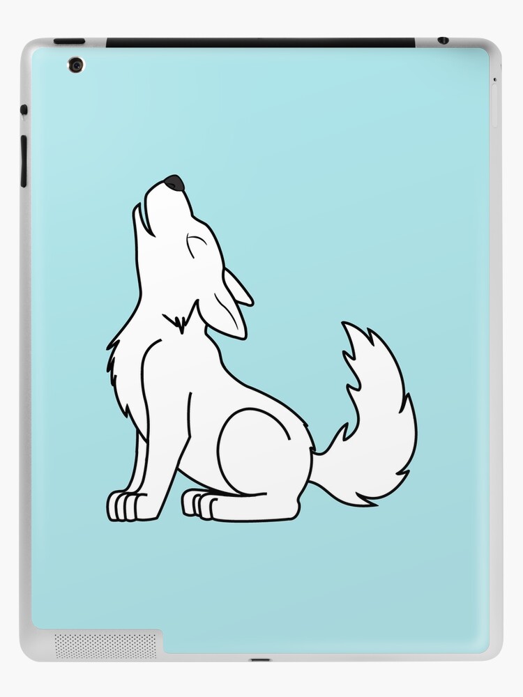 Funda y vinilo para iPad « ¡entonces dele la decoración perfecta de la  habitación de los niños con nuestros lobos aulladores! Este diseño presenta  un cachorro de lobo verde pastel con la