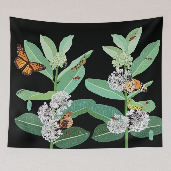 Item preview, Muestro mariposas monarcas y otras criaturas que necesitan plantas de algodoncillo para vivir. Asegurémonos de que estas increíbles criaturas y plantas estén protegidas para las generaciones futuras. designed and sold by Jedi-Artist.