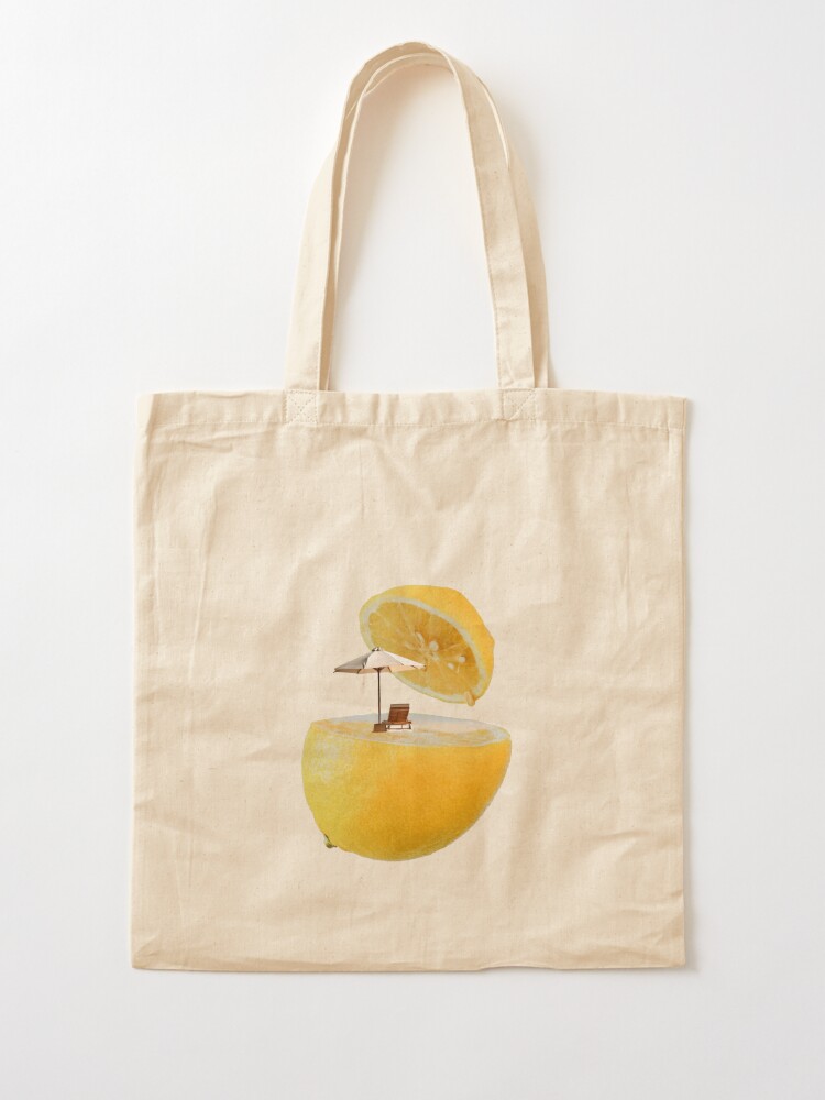 lemon beach bag