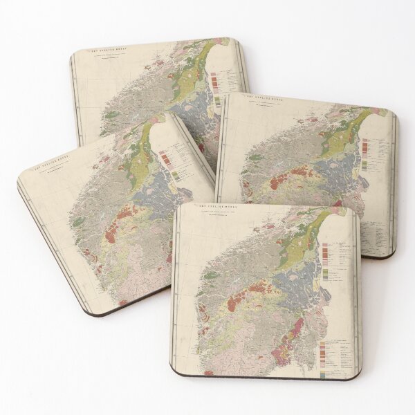 Item preview, Vintage Geological Map of Norway (1878) designed and sold by BravuraMedia.