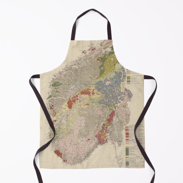 Item preview, Vintage Geological Map of Norway (1878) designed and sold by BravuraMedia.