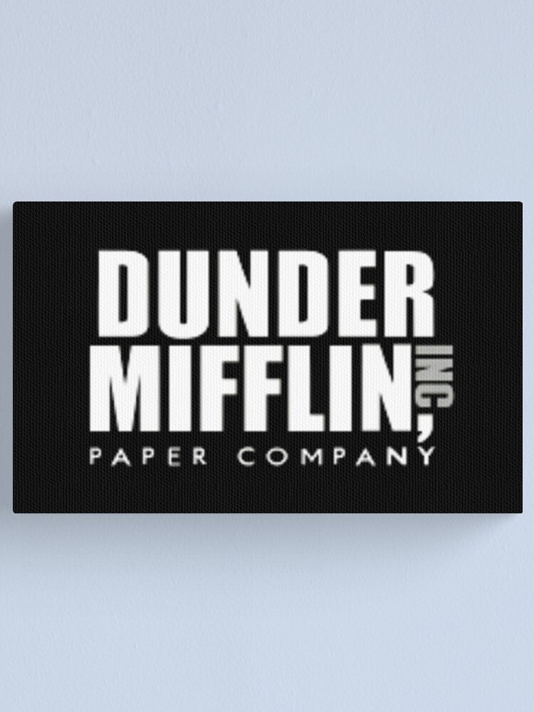 The Office - Dunder Mifflin Paper Company Logo - Black Canvas Print for  Sale by BestOfficeMemes