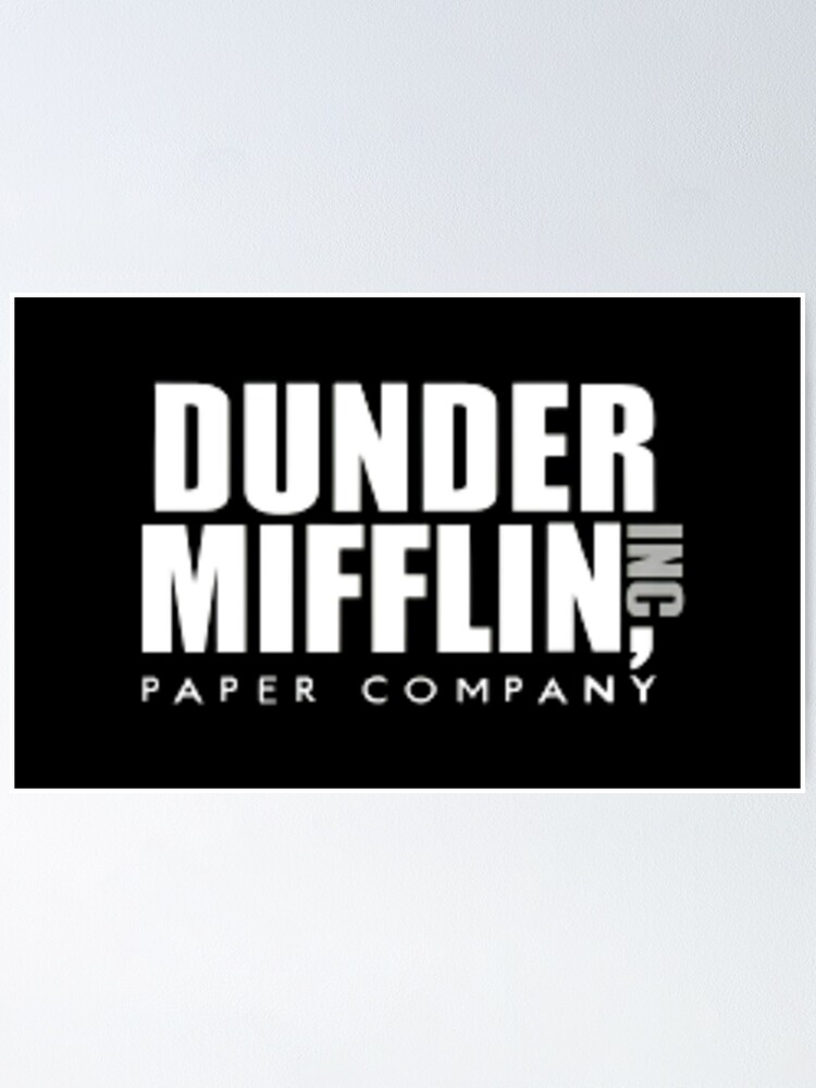 The Office - Dunder Mifflin Paper Company Logo - Black Poster for